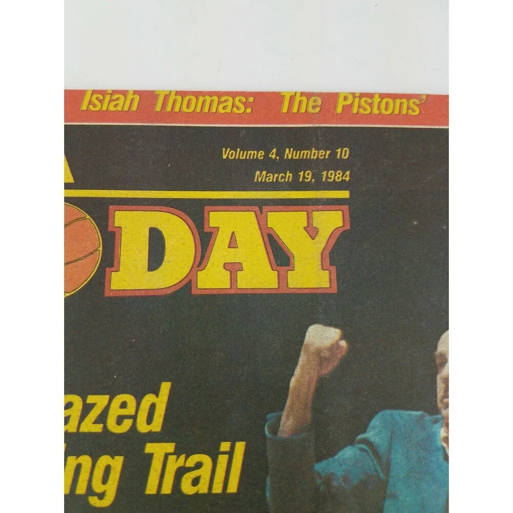 RARE 1984 NBA Today Newspaper Magazine Basketball Jack Ramsey BLAZERS Vtg 80s